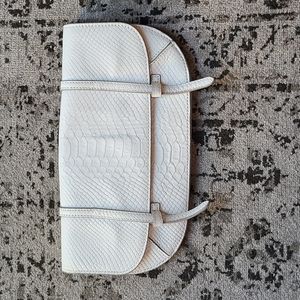 Banana Republic Leather Clutch White